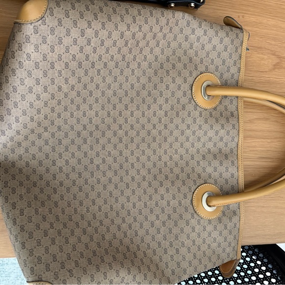 Gucci Tan Tote Bag with Iconic GG Monogram - Picture 1 of 8